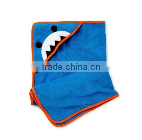 Trade Assurance Custom Embroidery Designs Cotton Terry Fabric Animal Wholesale Kids Bath Poncho Hooded Towel photo-2