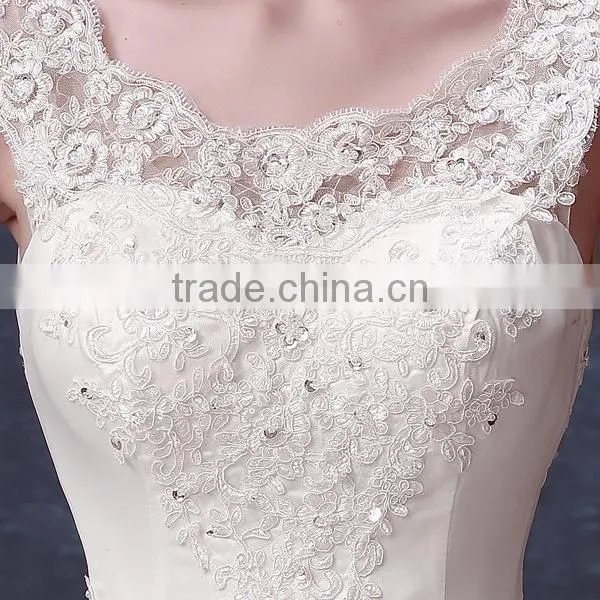 New Arrival Sexy A-Line Lace Wedding Dress 2017 Romantic Robe Mariage Vestido Dresses photo-3