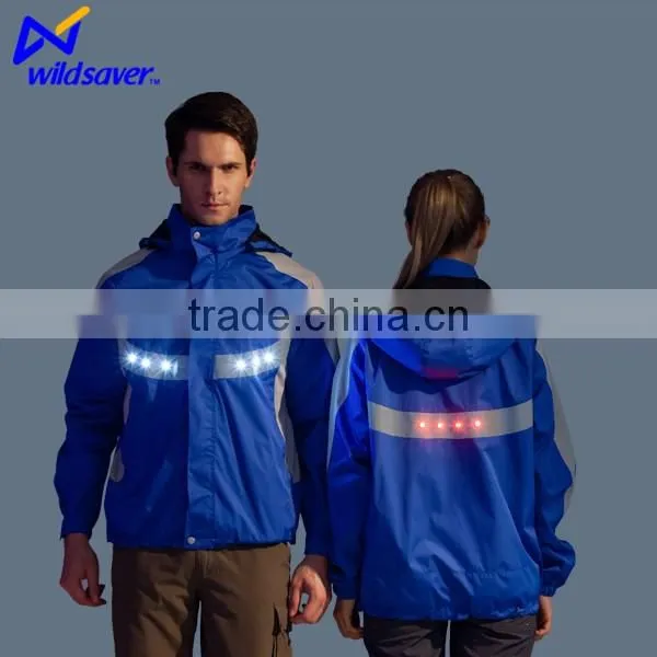 OEM hi Viz LED Flashing Windproof Jacket photo-3
