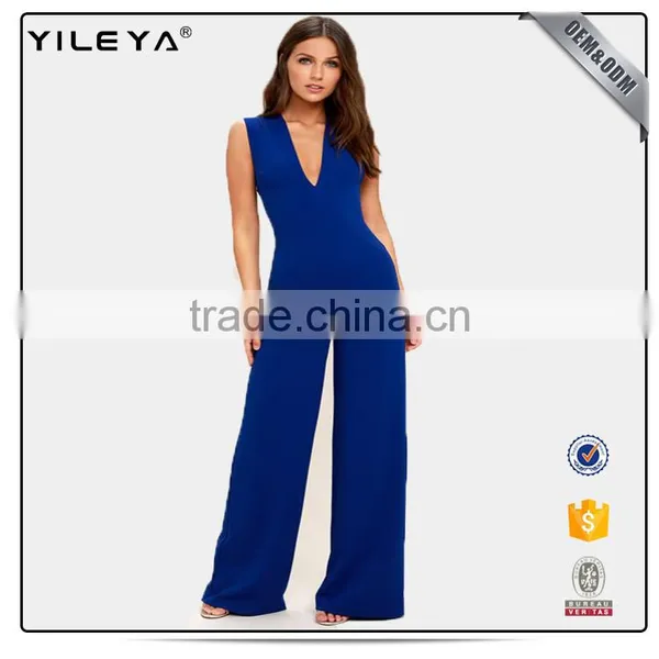 2017 New Style Sexy Jumpsuit Lady Long Romper Backless Halter White Romper Jumpsuits photo-2