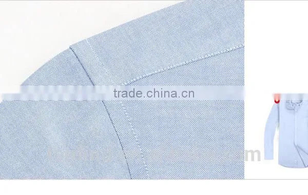 Classic 100% Cotton Oxford Long Sleeve With Button Down Collar Workwear Shirt for Men photo-4