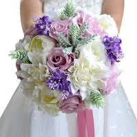 Purple Love You Holding Flowers photo-2
