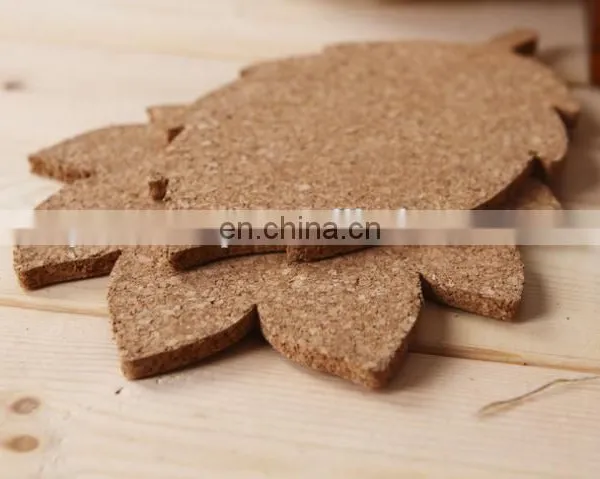 Leaf Design Cork Coaster Wooden Craft Home Decorations 2styles photo-2