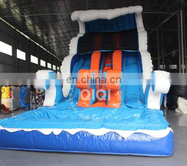 5m High Slide,inflables Juegos, Beach Waves Inflable Slide With Pool photo-2