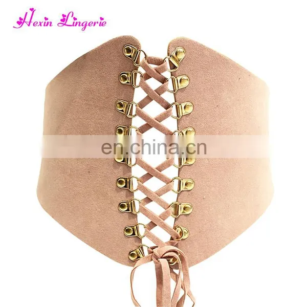 Big Stock Pink Wide Imitation Leather Waist Belt Lingerie Pink Corsets Teens photo-2
