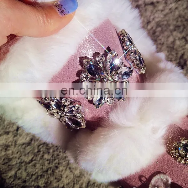 Aidocrystal Fashion Lady Shoes Warm Winter Pink Diy Rhinestone Butterfly Snow Boots for Women photo-2