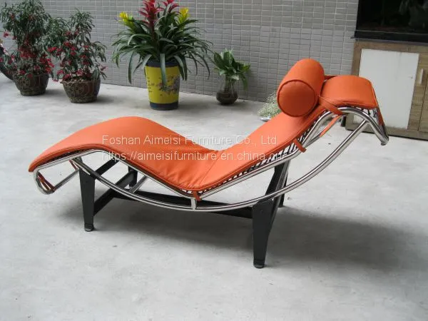 Vintage Original Le Corbusier Cassina LC4 Chaise Lounge Chair Black Leather photo-2