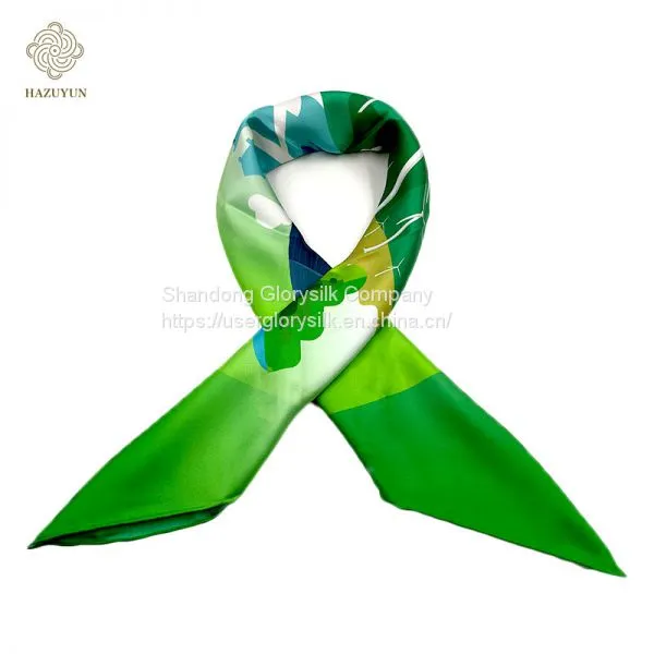 In Stock Own Design Artis Design Print Custom Printed Scarf Silk Scarf 90x90 Customs Data photo-2