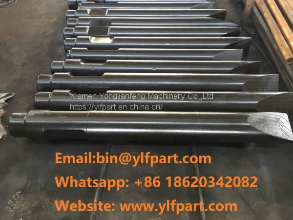 Concrete chisel machine rock breaker parts chisel bits moil point Atlas copco MB1000 MB1200 MB1500 HB2200 HB4100