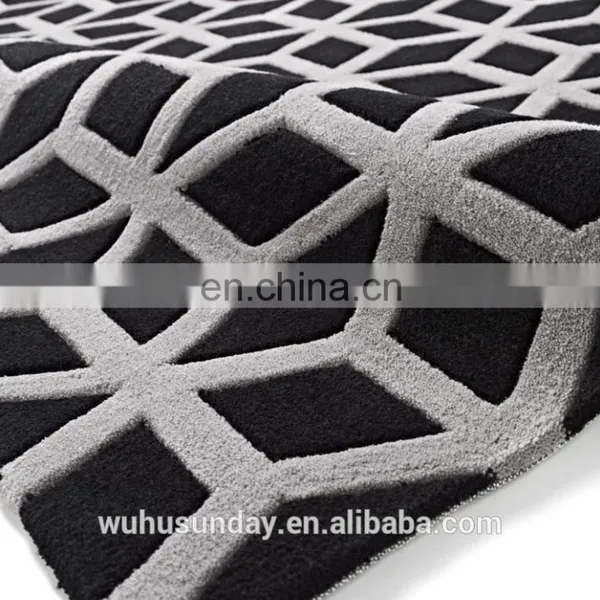 Chinese Polyester Hand Tufted Carpet Rugs Handmade Polyester Carpet photo-6