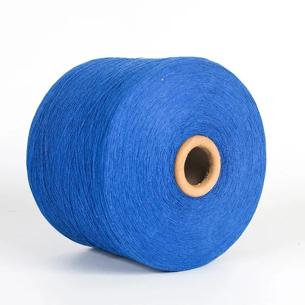 Ne12s Blue OE Regenerated Cotton Yarn for Gloves Recycled Tc CVC Yarn photo-3