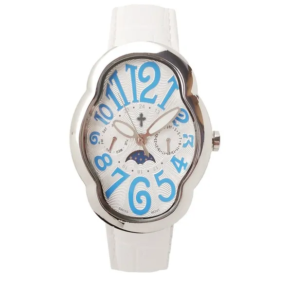 Stainless Steel Women Watches Genuine Leather Strip Multi-function Lady Fashion Watch photo-4