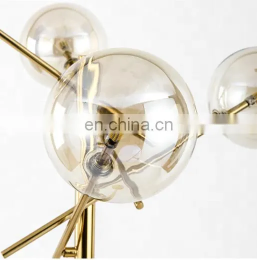 Nordic Simple Floor Lamps Designer Plated Gold Metal Living Room Bedroom Standing Lamp Lighting Fixture photo-3