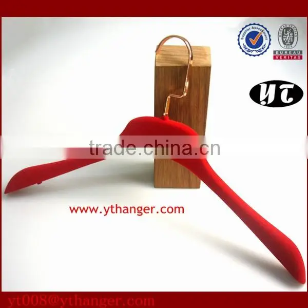 High Quality Plastic Hanger Velvet Antislip Women Coat Hanger Quality Choice photo-4