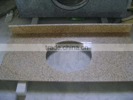 Hotel Bathroom Sunset Gold Granite Vanity Tops, Sunset Gold Vanity Tops photo-6