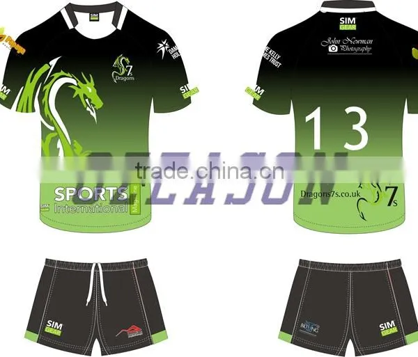 Professional Producing 100% Polyester Rugby Practice Jersey Made in China photo-2