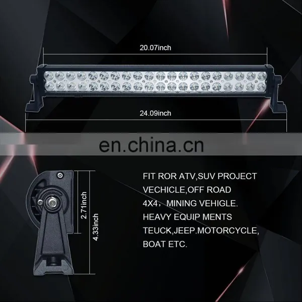 120W Waterproof LED Flood Spot Lamps Lights for Jeep Off Road SUV ATV LED Work Bar Lights photo-5