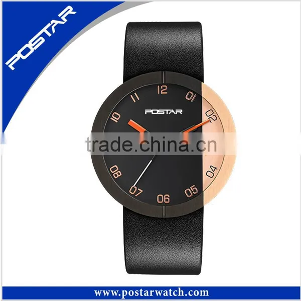 Unique Design Dial Fashion Wrist Watches With Genuine Leather Band photo-2