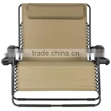 Double Chair Folding Zero Gravity Recliner Chair/Sun Lounger/Beach Chair photo-3