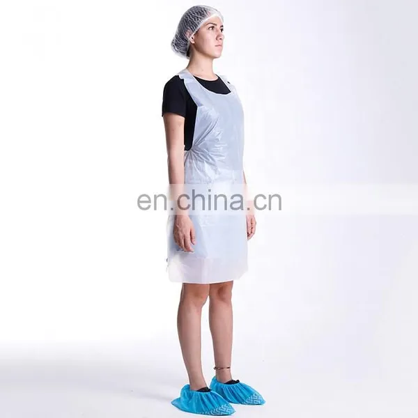 Disposable Plastic PE Medical Apron Ldpe Waterproof Sleeveless Aprons for Kitchen and Hospital photo-2
