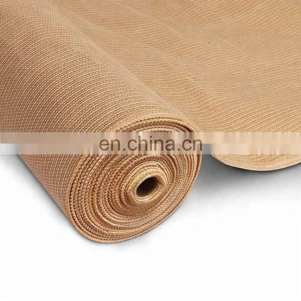 HDPE Beige Heavy Duty 95% Shading Rate Sun Shade Net for Agricultural Car Parking Greenhouse pe Beige Car Parking Shade Sail