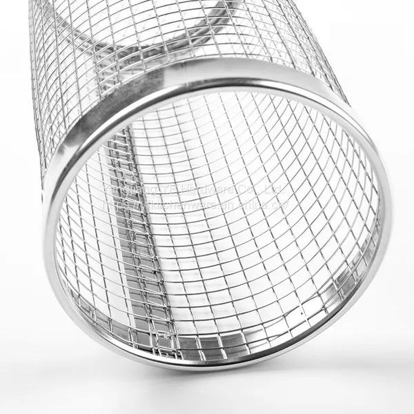 Kitchen Accessories Home and Kitchen Gadgets Rotisserie Basket Bbq Grilling Accessories Outdoor Camp Round Bbq Grill Basket photo-4