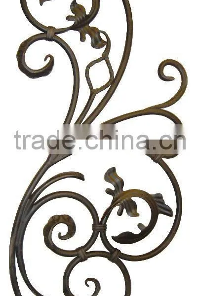 GYD-15Ba114 Wrought Iron Gate and Stone Balcony Railing Floral Ornaments photo-4