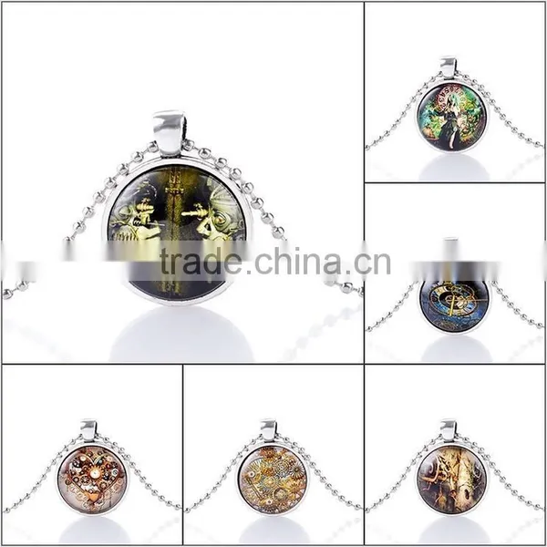 Hotselling New Style Ancient Steampunk Pendants Time Machine Charms Necklace Paypal Accept