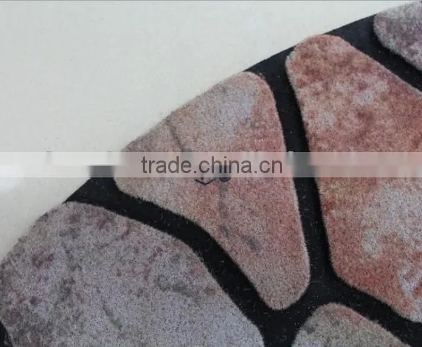 Half Round Flocked Rubber Door Mat photo-3