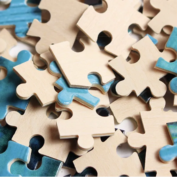 Different Pieces of OEM Wood Made Jigsaw Puzzle Digital Printing and Super Clear CMYK Printing for Gift and Activities