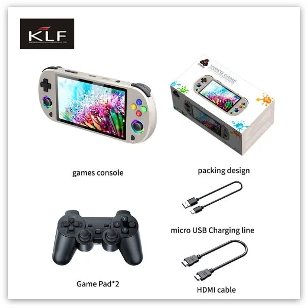 M22 Retro Handheld Game Console Classic Retro Mini Game 64GB/128GB With Built-in 30000+games 5-inch Ips Boy Gift photo-4