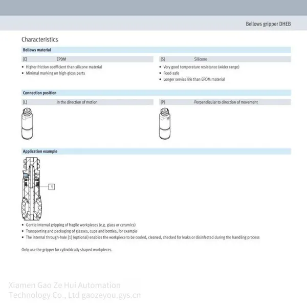 Original Festo Airbag-type Pneumatic Gripper Dheb-8-e-d-e-l 1320765, the Whole Series Can be Inquired photo-5