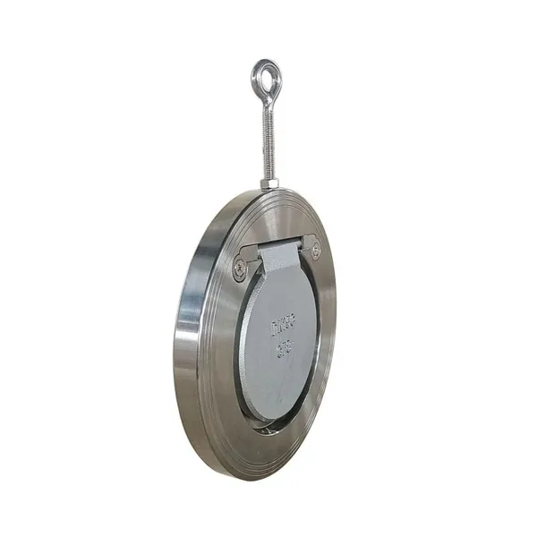 API 150LB 4in 8in CF8 CF8M Stainless Steel 304/316 Soft Seal Wafer Single Round Disc Chip Swing Type Check Valve photo-2