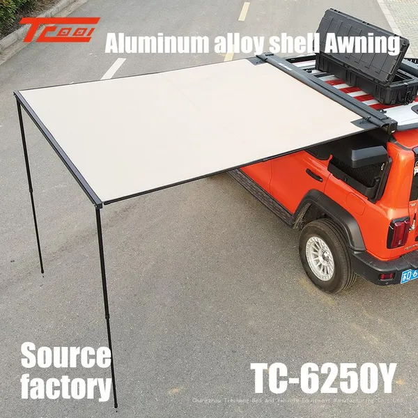 Car Side Awning SUV Car Camping Equipment Aluminum Alloy Hard Shell Oxford Cloth Rain Proof Sunshade