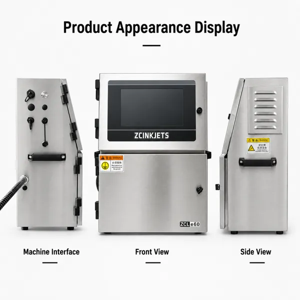 ZCINKJETS 50um Small Character White Inkjet Coding Machine for Cable, Pipe, Plastic & Metal Marking photo-4