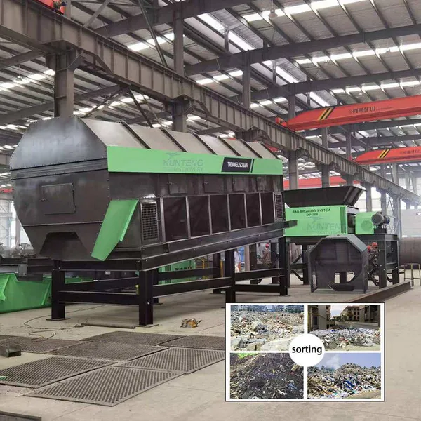 Large Scale Municipal Solid Waste Sorting Line Fabric Garbage Air Screening Machine EPC