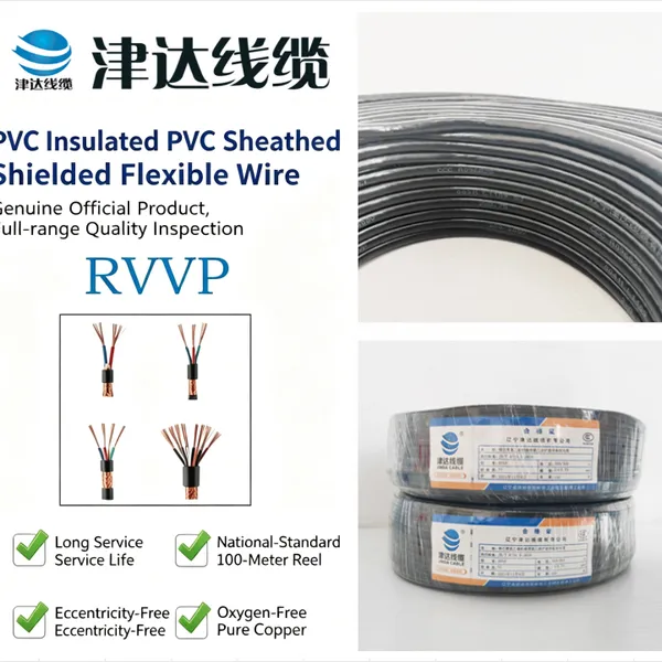 JINDA CABLE Copper‑core PVC‑insulated PVC‑sheathed Shielded Flexible Wire
