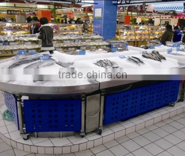 APEX Custom Make Stainless Steel Ice Fresh Fish Refrigerated Table Top Display/seafood Display Cooler/fish Display Refrigerator photo-2