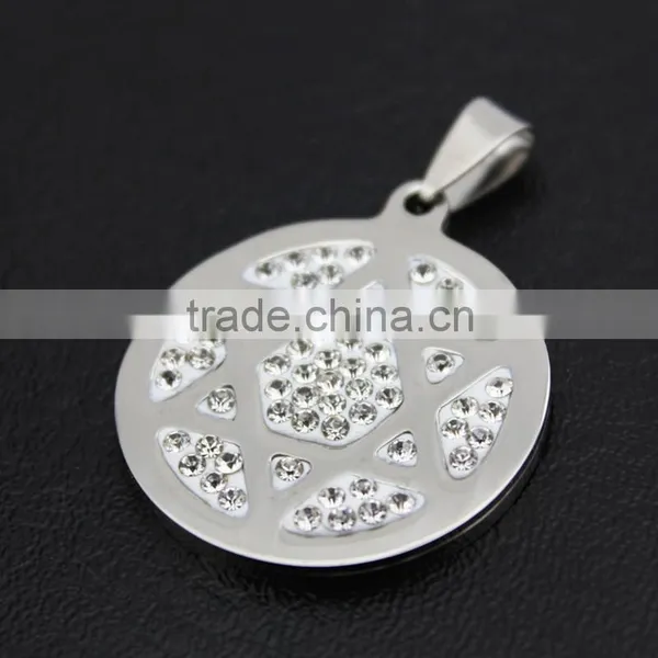 Full Rhinestone Titanium Steel Six-pointed Star Pendant Necklace Wholesale photo-5