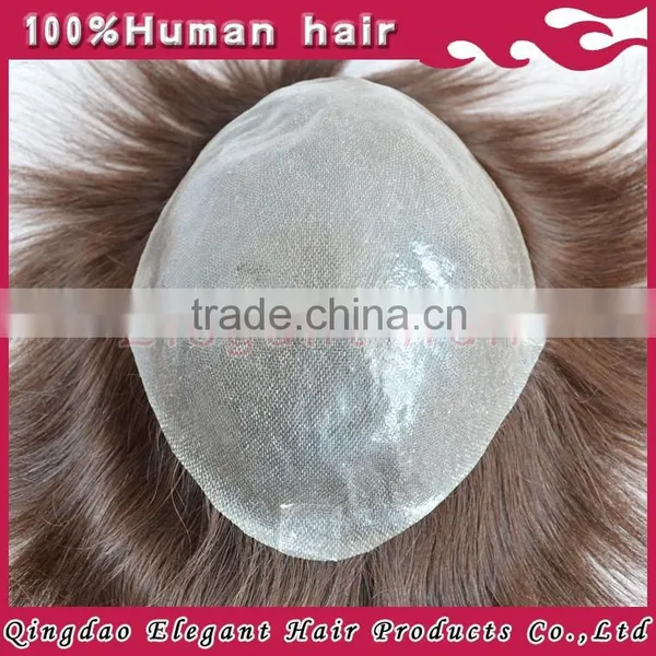 India Remy Human Natural Hair Wholesale High Quality Super Thin Skin Toupee photo-5