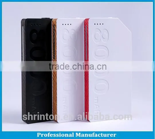 High Quality Quick Charging Leather Power Bank 8000MAH Portable Power Bank photo-2