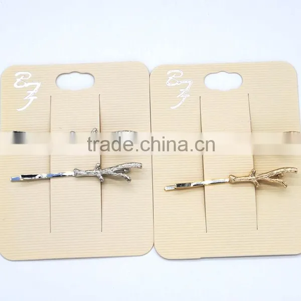 Retro Charm Zinc Alloy Wood Shape Fashion Hair Accessory For Girls photo-2