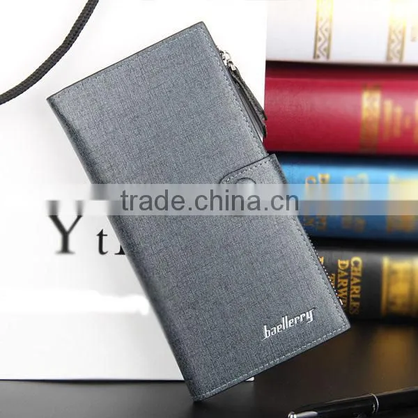 Quality Goods Baellerry Fine Leather Men Long Zip Wallet photo-5