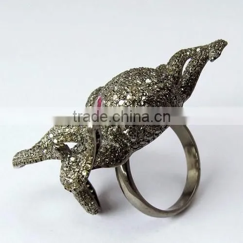 Celebarte Love !! Octopus Design Ruby & Diamond 925 Sterling Silver Ring, Gemstone Jewelry, Handmade Jewelry photo-4
