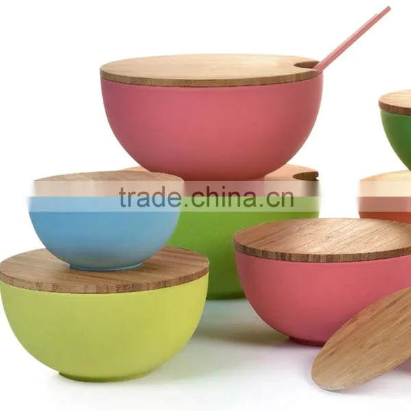 White Cute Bamboo Lunch Storage Boxes photo-5