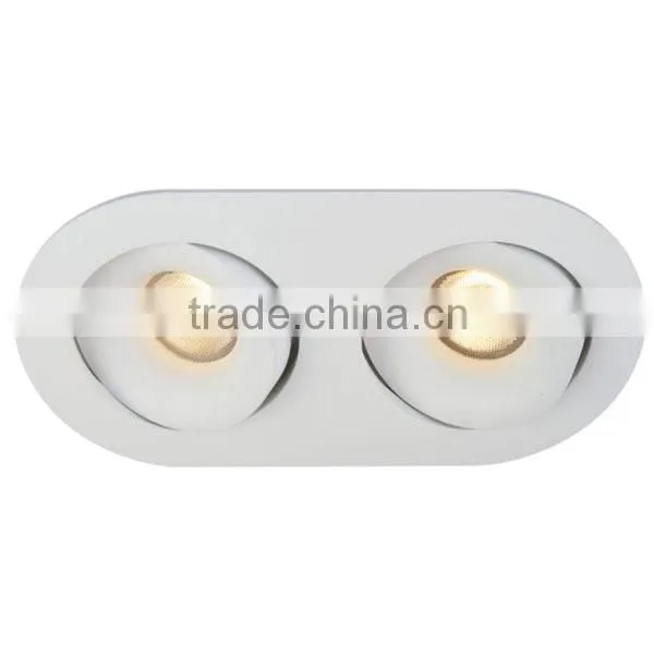 IP54 High Quality 2*7W Oval Adjustable Dimmable Anti-glare Citizen Cob Downlight photo-2