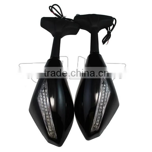 BJ-RM-016A Super Bright Integrated LED Turn Signal With Arrow Style Motorcycle Side Mirror photo-3