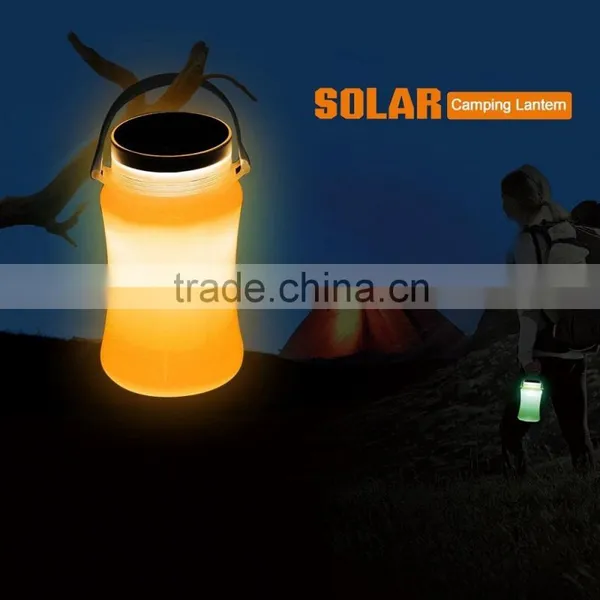 Ce Rohs IP67 Rechargeable Solar Led Torch for Camping Fishing Trekking Backpacking