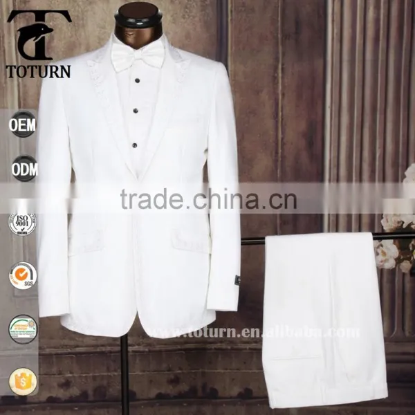 2016 New Product Fashion Italian Style Wholesale Oem Manufacturer Formal Dress Gem Embroidery Men Wedding Suits Pictures photo-2