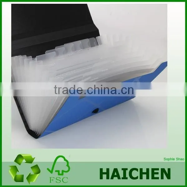 7.09" X 4.41" Haichen13 Pockets Plastic Expanding File Box Document Case Bag for Office (Blue) photo-6